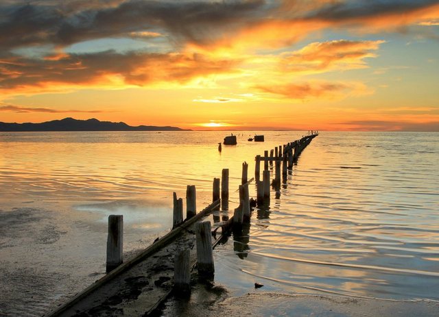 Papermoon Fototapete »Great Salt Lake Sunset«, glatt-Tapeten-Inspirationen