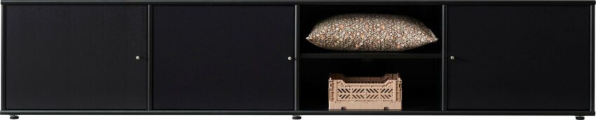 Hammel Furniture Media-Board »Mistral«, eine Tür mit Holzstruktur, zwei Türen mit Akustikstoff, Kabeldurchführung, 6 Füße, Breite: 214,9 cm, Dänische Handwerkskunst-Regale-Ideen für dein Zuhause von Home Trends
