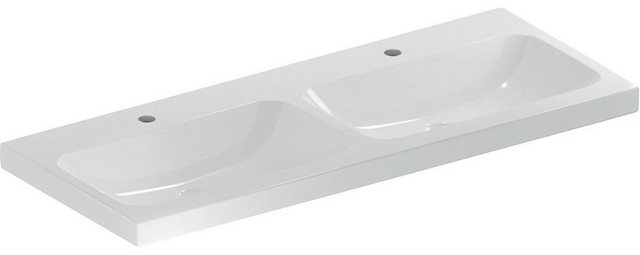 GEBERIT Doppelwaschbecken »Icon Light« (1-St), 120x48cm mit HL, ohne ÜL, weiß, KeraTect, Mit KeraTect Beschichtung-Waschbecken-Inspirationen
