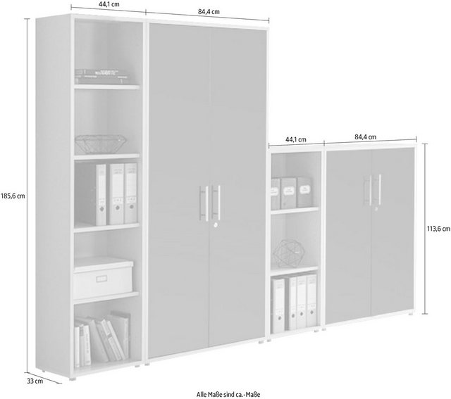 BMG Büro-Set »TABOR 4 hoch«, (Set, 2-St)-Büromöbel-Sets-Inspirationen