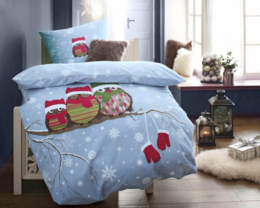 Bettwäsche »Eule«, CASATEX, mit winterlichem Motiv-Bettwäsche-Ideen für dein Zuhause von Home Trends