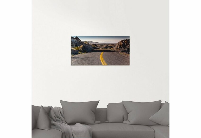 Artland Glasbild »Historische Route 66«, Wüste (1 Stück)-Bilder-Ideen für dein Zuhause von Home Trends