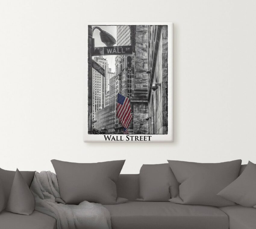 Artland Wandbild »New York Wall Street«, Amerika (1 Stück), in vielen Größen & Produktarten -Leinwandbild, Poster, Wandaufkleber / Wandtattoo auch für Badezimmer geeignet-Bilder-Ideen für dein Zuhause von Home Trends