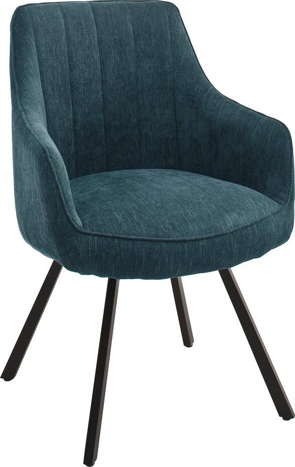 MCA furniture Esszimmerstuhl »Sassello« (Set, 2 Stück), Stuhl 180°drehbar mit Nivellierung, Stoffbezug, mit Taschenfederkern, belastbar bis 120 kg-Stühle-Ideen für dein Zuhause von Home Trends