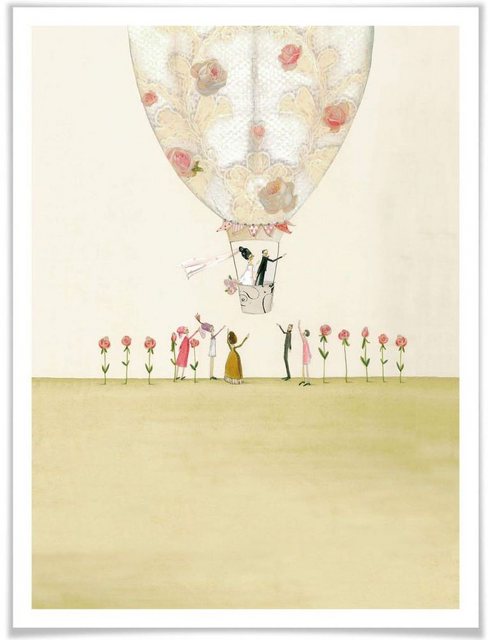 Wall-Art Poster »Hochzeit Deko Heißluftballon«, Heißluftballon (1 Stück), Poster, Wandbild, Bild, Wandposter-Bilder-Inspirationen