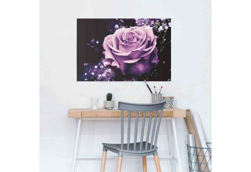 Reinders! Poster »Rose auf Schwarz«, (1 Stück)-Bilder-Ideen für dein Zuhause von Home Trends