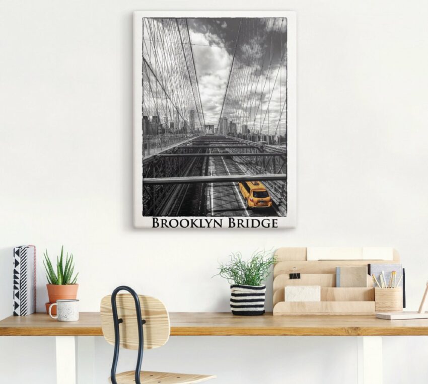 Artland Wandbild »New York Brooklyn Bridge«, Brücken (1 Stück), in vielen Größen & Produktarten -Leinwandbild, Poster, Wandaufkleber / Wandtattoo auch für Badezimmer geeignet-Bilder-Ideen für dein Zuhause von Home Trends