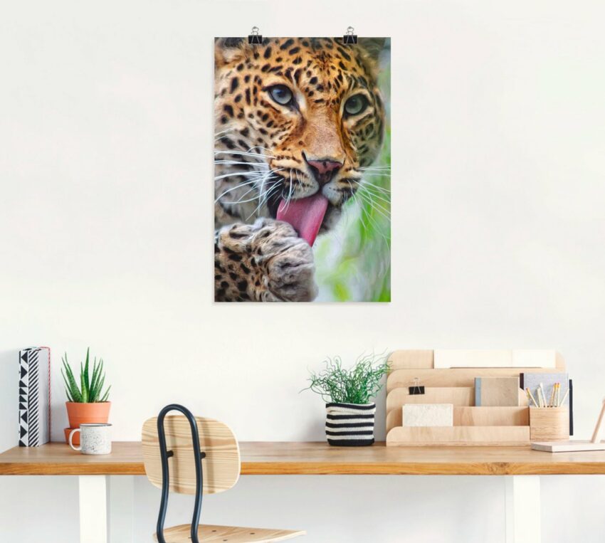 Artland Wandbild »Leopard«, Wildtiere (1 Stück), in vielen Größen & Produktarten - Alubild / Outdoorbild für den Außenbereich, Leinwandbild, Poster, Wandaufkleber / Wandtattoo auch für Badezimmer geeignet-Bilder-Ideen für dein Zuhause von Home Trends
