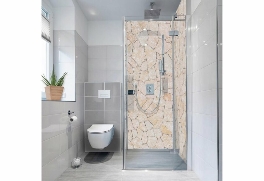 MySpotti Spritzschutz »fresh Natursteinwand Beige«, 100 x 210 cm-Küchenrückwände-Ideen für dein Zuhause von Home Trends