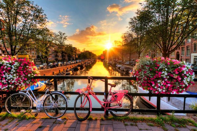Papermoon Fototapete »Amsterdam Sunrise«, glatt-Tapeten-Inspirationen