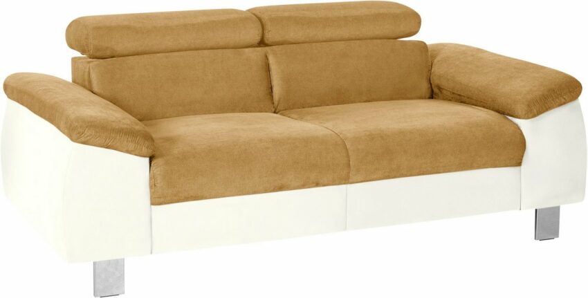 COTTA 2-Sitzer »Komaris«, inklusive Kopfteilverstellung, moderner chromfarbener Fuß-Sofas-Ideen für dein Zuhause von Home Trends
