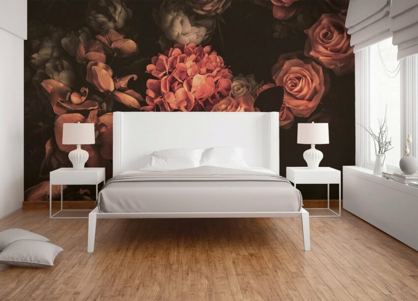 living walls Fototapete »Designwalls Romantic Flowers 2«, glatt, (5 St)-Tapeten-Ideen für dein Zuhause von Home Trends