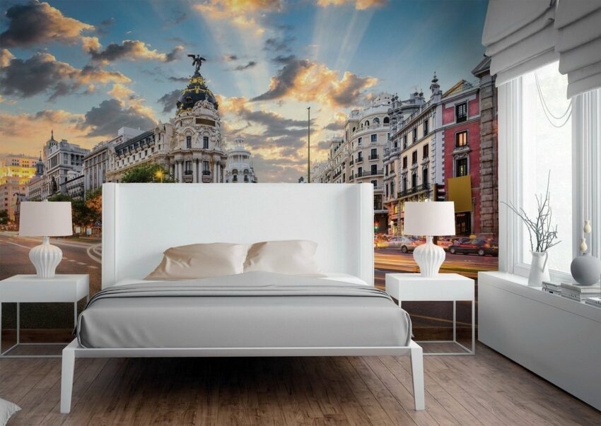 living walls Fototapete »Designwalls Gran Via«, glatt, (5 St)-Tapeten-Ideen für dein Zuhause von Home Trends