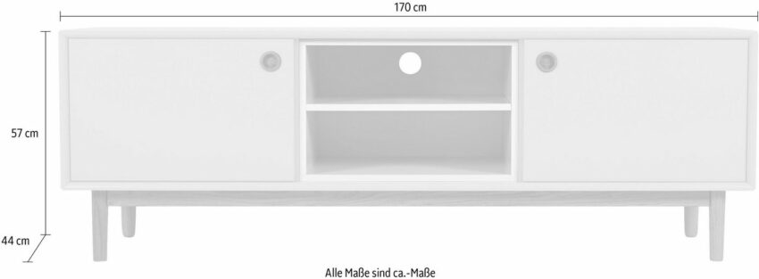 TOM TAILOR Lowboard »COLOR BOX«, mit 2 Türen & Kontrast-Regaleinsatz, Füße Eiche geölt, Breite 170 cm-Lowboards-Ideen für dein Zuhause von Home Trends