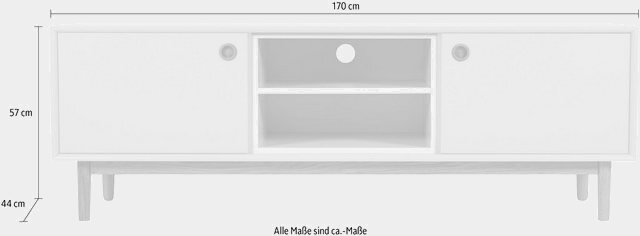 TOM TAILOR Lowboard »COLOR BOX«, mit 2 Türen & Kontrast-Regaleinsatz, Füße Eiche geölt, Breite 170 cm-Lowboards-Inspirationen