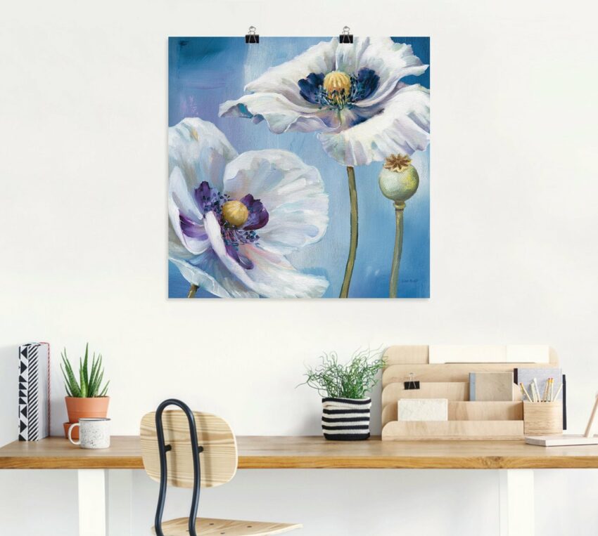 Artland Wandbild »Blauer Tanz II«, Blumen (1 Stück), in vielen Größen & Produktarten -Leinwandbild, Poster, Wandaufkleber / Wandtattoo auch für Badezimmer geeignet-Bilder-Ideen für dein Zuhause von Home Trends