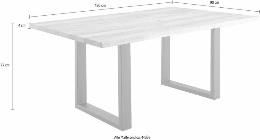 MCA living Esstisch »Lincoln«, Esszimmertisch Massivholz geölt, Tischplatte aufgedoppelt, FSC zertifiziertes Massivholz-Tische-Ideen für dein Zuhause von Home Trends