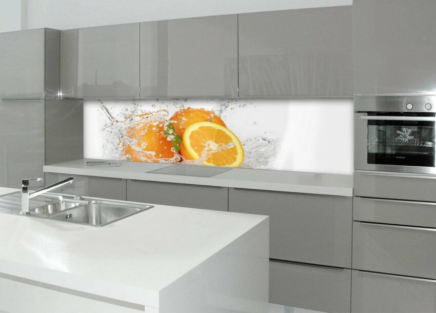 MySpotti Küchenrückwand »profix, Aqua-Orange«-Küchenrückwände-Ideen für dein Zuhause von Home Trends