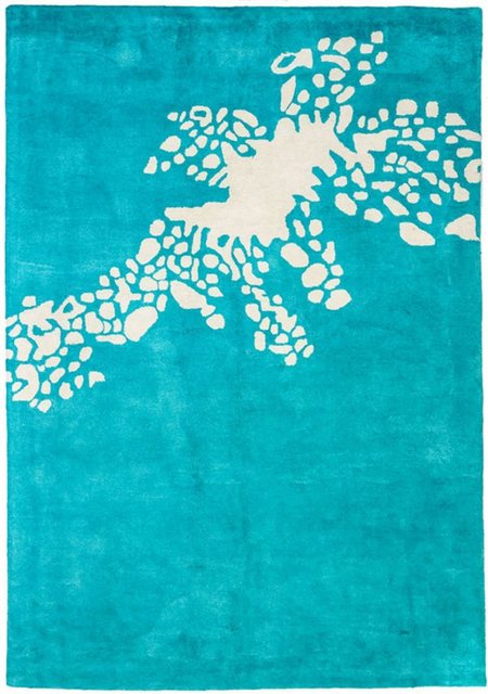 Wollteppich »Gabbeh Teppich handgetuftet türkis«, morgenland, rechteckig, Höhe 15 mm, Kurzflor-Teppiche-Inspirationen