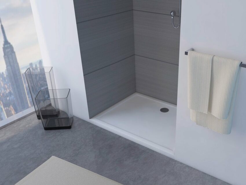 Marwell Rechteckduschwanne, rechteckig, Sanitäracryl, 120 x 90 x 4 cm-Duschwannen-Ideen für dein Zuhause von Home Trends