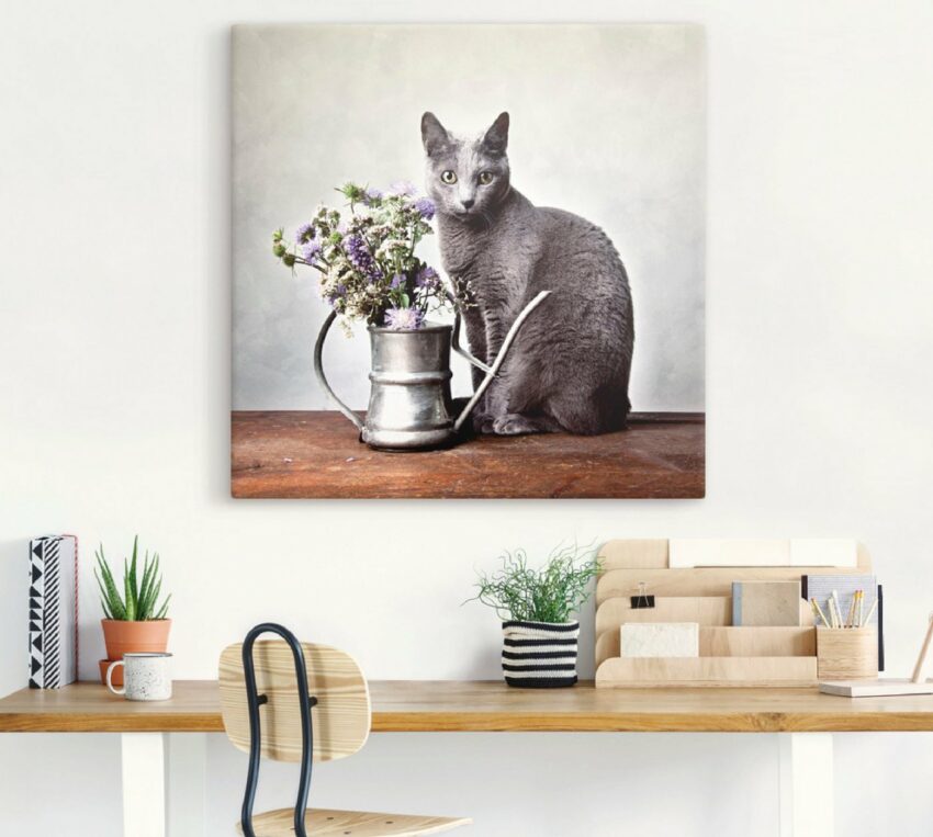 Artland Wandbild »Katze mit Deko«, Haustiere (1 Stück)-Bilder-Ideen für dein Zuhause von Home Trends