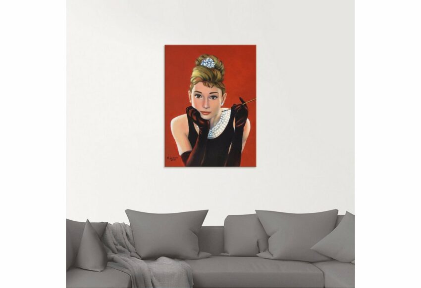 Artland Glasbild »Audrey Hepburn Porträt«, Stars (1 Stück)-Bilder-Ideen für dein Zuhause von Home Trends