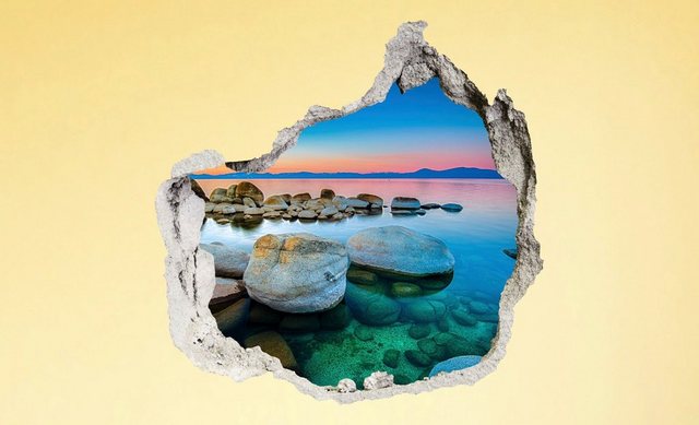 Conni Oberkircher´s Wandsticker »3 D Sticker Beton Green Stone - Steine am Ufer«, Meer, See, Ufer, Entspannung, Wellness, Urlaub-Wandtattoos-Inspirationen