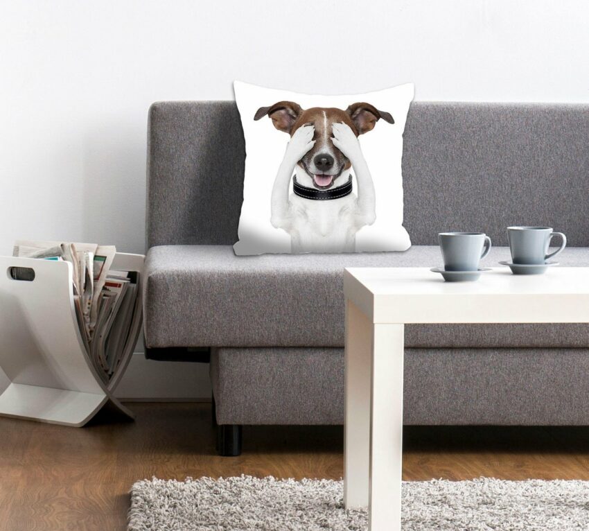 Kissenhülle »Paul«, queence (1 Stück), mit einem augenzuhaltenden Hund-Kissen-Ideen für dein Zuhause von Home Trends