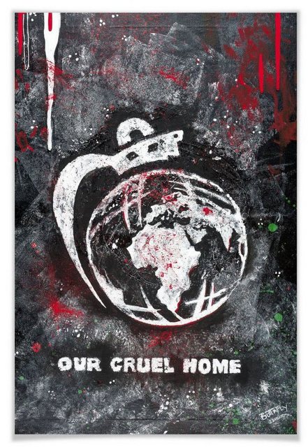 Wall-Art Poster »Our Cruel World«, Schriftzug (1 Stück), Poster, Wandbild, Bild, Wandposter-Bilder-Inspirationen
