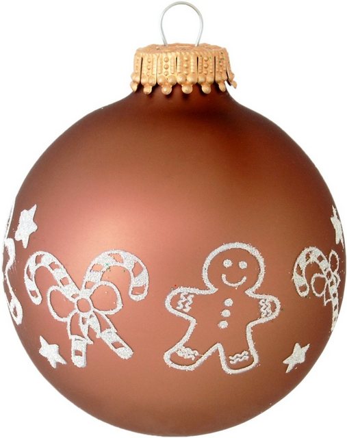 Krebs Glas Lauscha Weihnachtsbaumkugel »CBK00046« (4 Stück), aus Glas, mit Weihnachts-Motiv-Weihnachtskugeln-Inspirationen