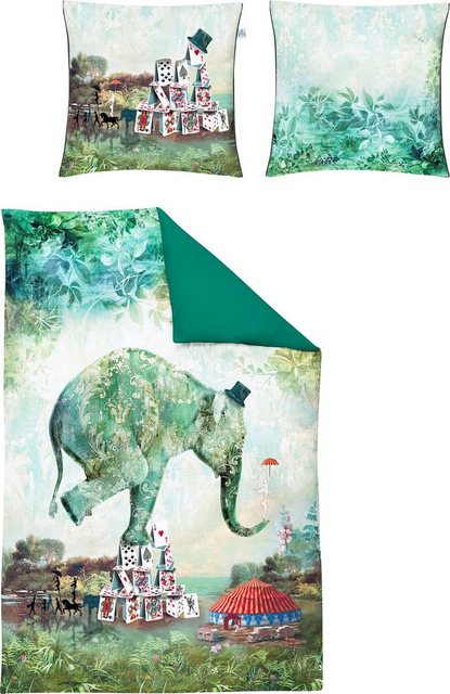 Wendebettwäsche »Juwel-K 8819«, Irisette, edler Digitaldruck mit Elefant-Bettwäsche-Inspirationen