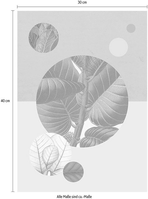 Komar Poster »Green Structure«, Pflanzen, Blätter, Höhe: 40cm-Bilder-Inspirationen