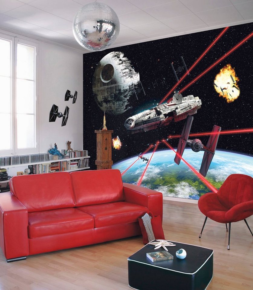 Komar Fototapete »Star Wars Millennium Falcon«, glatt, bedruckt, Comic, (Set), ausgezeichnet lichtbeständig-Tapeten-Ideen für dein Zuhause von Home Trends