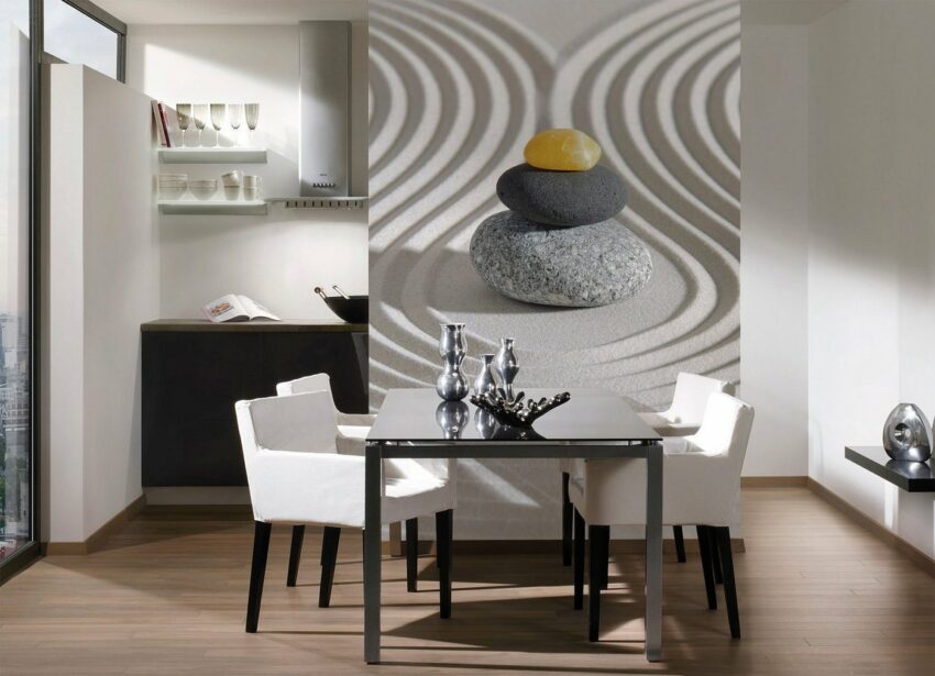 living walls Fototapete »Designwalls Hot Stone Spa«, glatt, (5 St)-Tapeten-Ideen für dein Zuhause von Home Trends