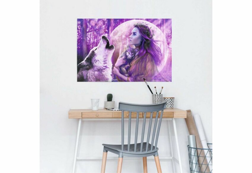 Reinders! Poster »Vollmond Wölfe«, (1 Stück)-Bilder-Ideen für dein Zuhause von Home Trends