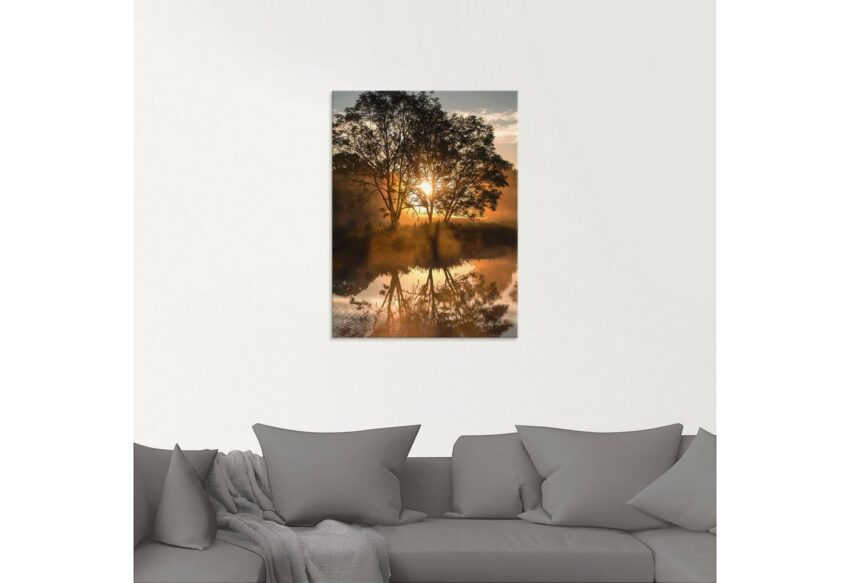 Artland Glasbild »Früh morgens, wenn der Tag erwacht«, Gewässer (1 Stück)-Bilder-Ideen für dein Zuhause von Home Trends