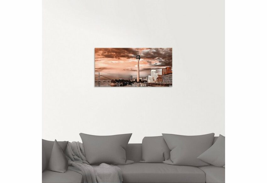 Artland Glasbild »Düsseldorf Skyline III«, Architektonische Elemente (1 Stück)-Bilder-Ideen für dein Zuhause von Home Trends
