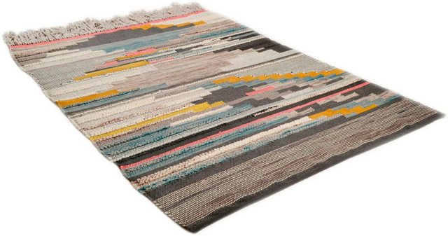 Teppich »Nomadic 3912«, THEKO, rechteckig, Höhe 7 mm, handgewebt, mit Fransen, Wohnzimmer-Teppiche-Inspirationen