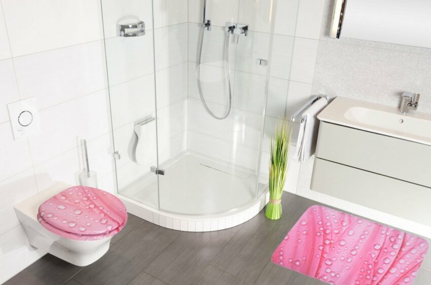 Badematte »Pink Flower« Sanilo, Höhe 15 mm, schnell trocknend, Memory Schaum-Badematten-Ideen für dein Zuhause von Home Trends
