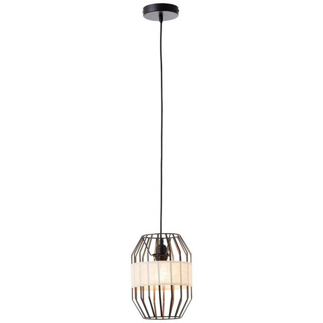 Brilliant Leuchten Pendelleuchte »Slope«, 23cm schwarz/natur-Lampen-Inspirationen