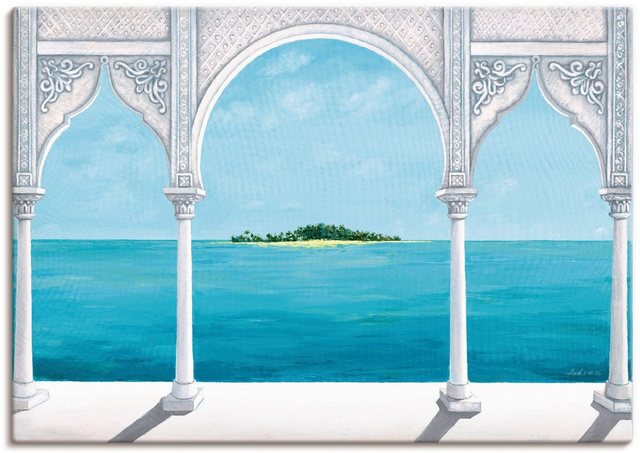 Artland Wandbild »Orientalische Karibik«, Fensterblick (1 Stück), in vielen Größen & Produktarten - Alubild / Outdoorbild für den Außenbereich, Leinwandbild, Poster, Wandaufkleber / Wandtattoo auch für Badezimmer geeignet-Bilder-Inspirationen