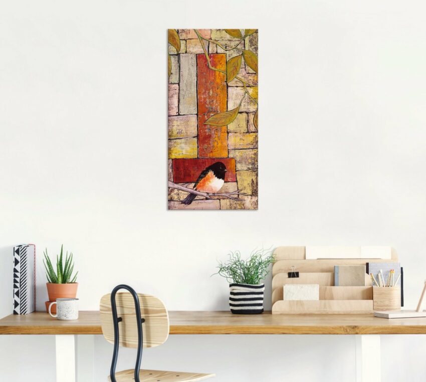 Artland Wandbild »Vogel auf einem Ast I«, Vögel (1 Stück), in vielen Größen & Produktarten - Alubild / Outdoorbild für den Außenbereich, Leinwandbild, Poster, Wandaufkleber / Wandtattoo auch für Badezimmer geeignet-Bilder-Ideen für dein Zuhause von Home Trends