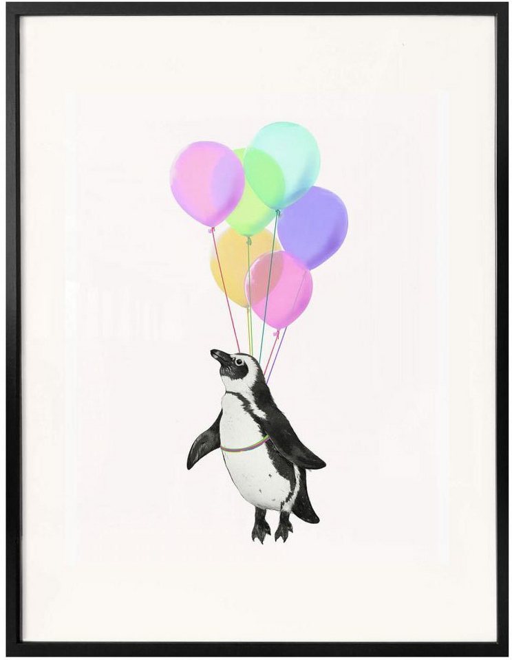 Wall-Art Poster »Pinguin Luftballon«, Tiere (1 Stück), Poster, Wandbild, Bild, Wandposter-Bilder-Ideen für dein Zuhause von Home Trends