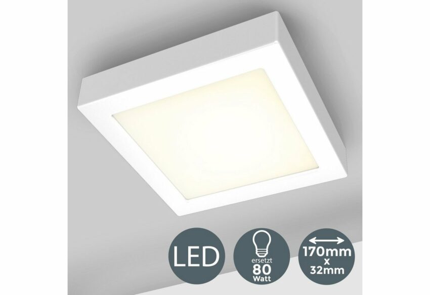 B.K.Licht LED Aufbaustrahler, LED Unterbauleuchte inkl. 12W 900lm 3.000K Aufputz Strahler Eckig weiß-Lampen-Ideen für dein Zuhause von Home Trends