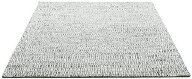 Wollteppich »Trondheim PO-502«, THEKO, rechteckig, Höhe 10 mm, Handweb Teppich, Flachgewebe, reine Wolle, handgewebt, Wohnzimmer-Teppiche-Inspirationen