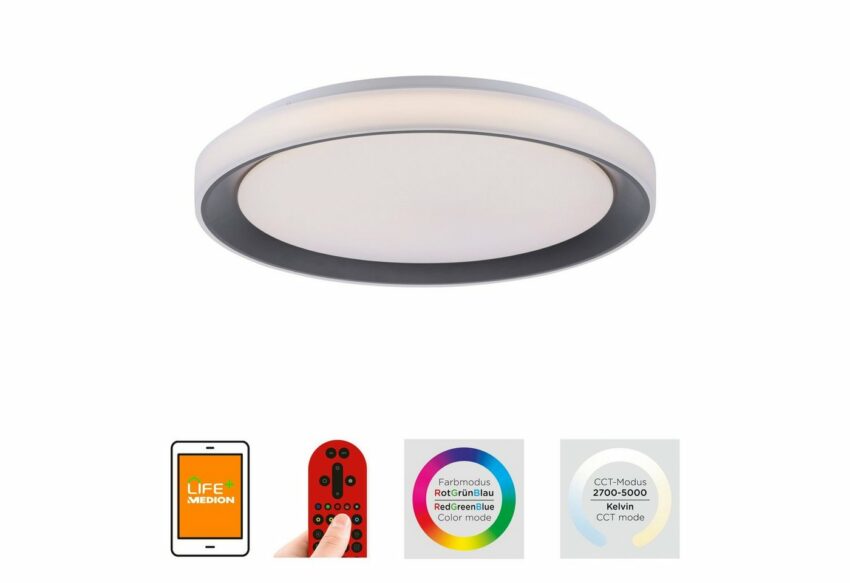 Leuchten Direkt LED Deckenleuchte »LOLAsmart-DISC«, Smarthome fähig-Lampen-Ideen für dein Zuhause von Home Trends