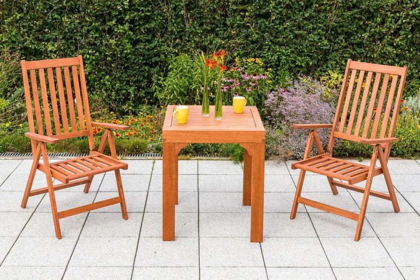 MERXX Gartensessel »Vitoria«, 2er Set, Eukalyptusholz, klappbar, verstellbar, braun-Sessel-Ideen für dein Zuhause von Home Trends