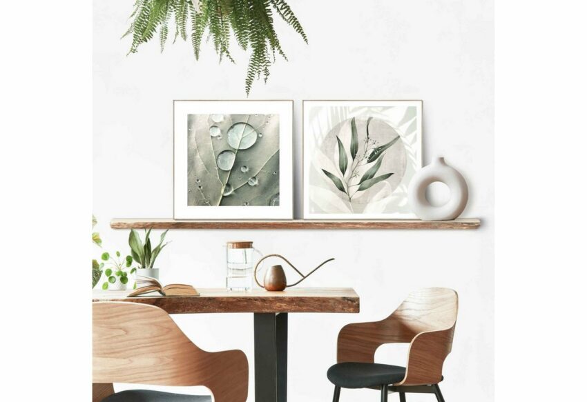 Reinders! Wandbild »Tautropf Botanisch - Blätter - Abstrakt - Natur«, (2 Stück)-Bilder-Ideen für dein Zuhause von Home Trends