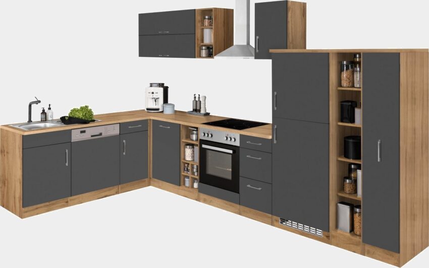 HELD MÖBEL Winkelküche »Colmar«, mit E-Geräten, Stellbreite 210/360 cm-Küchenzeilen-Ideen für dein Zuhause von Home Trends