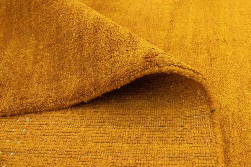 Wollteppich »Gabbeh Teppich handgeknüpft gold«, morgenland, rechteckig, Höhe 8 mm, handgeknüpft-Teppiche-Ideen für dein Zuhause von Home Trends